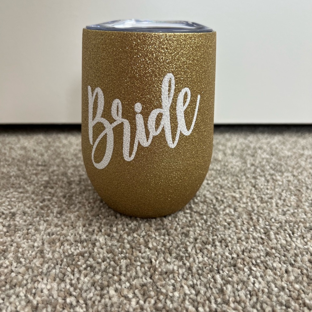 Gold Glitter Bride Tumbler‎